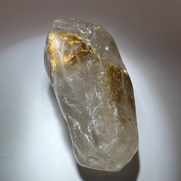 Golden Rutilated Quartz Crystal Freeform (#18) - Picture 4 of 13